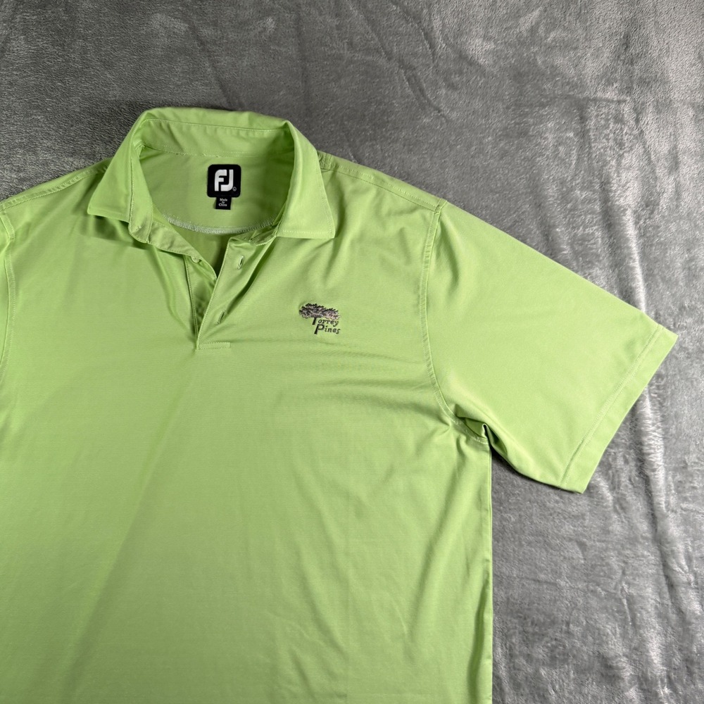 FootJoy Golf Polo Shirt Torrey Pines Logo Green Athletic Mens Large